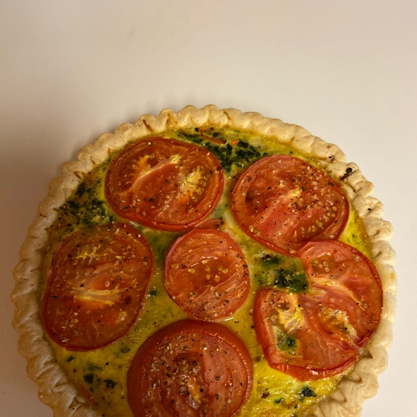 Spinach and Carrot Quiche