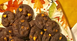 Chocolate Pumpkin Chip Cookies