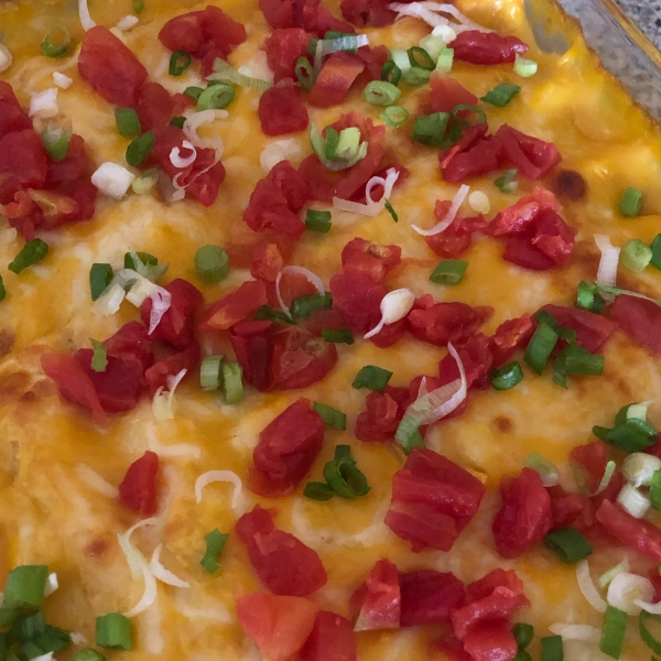 Cheesy Poblano Chicken Enchiladas