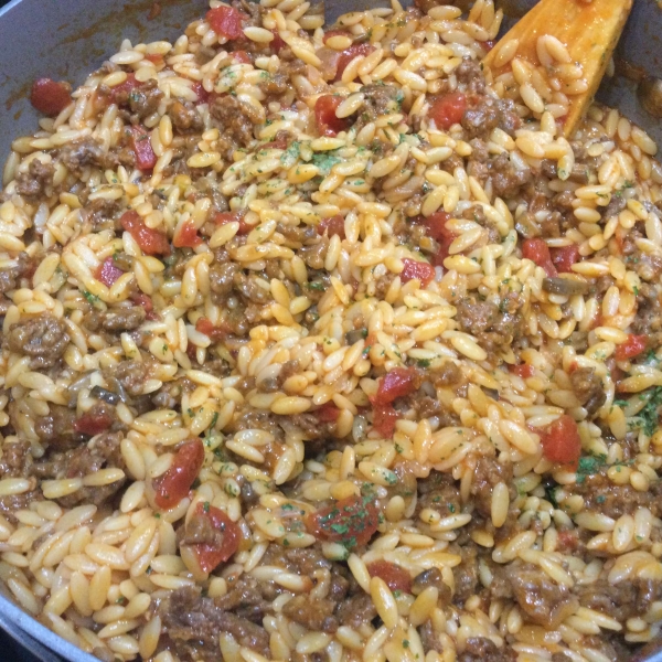 One-Pot Chicken and Sausage Orzo