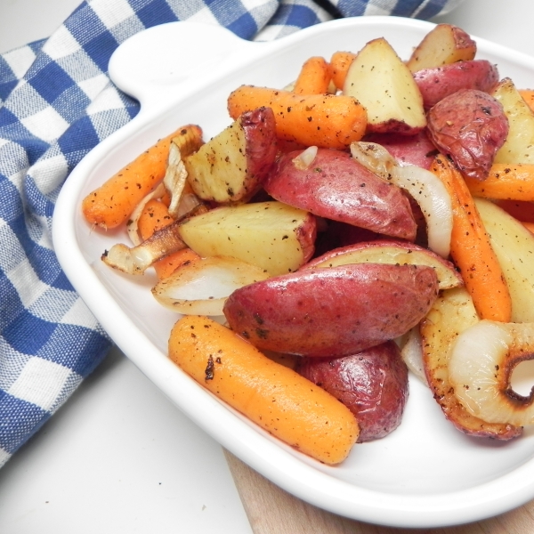 Roasted Potatoes and Carrots with Ranch Seasoning