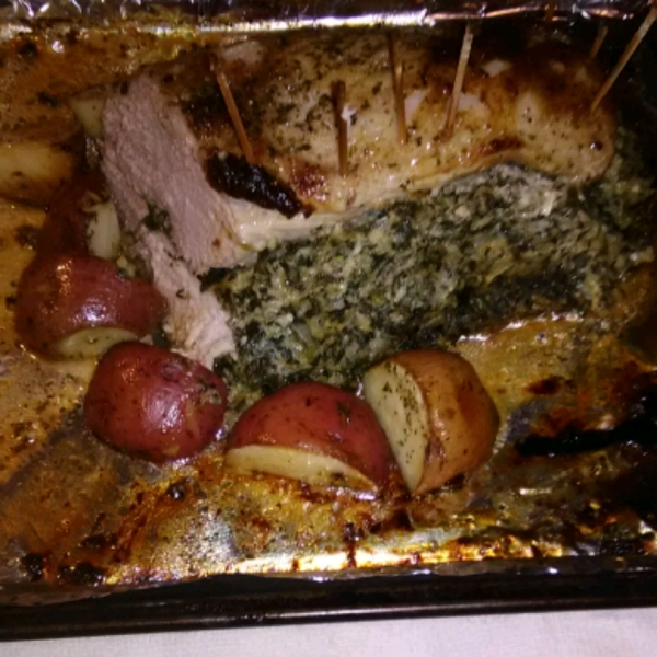 Pork Loin Stuffed with Spinach