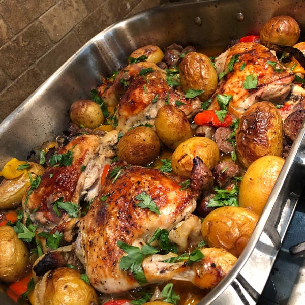 Hearty Roasted Chicken and Sausage