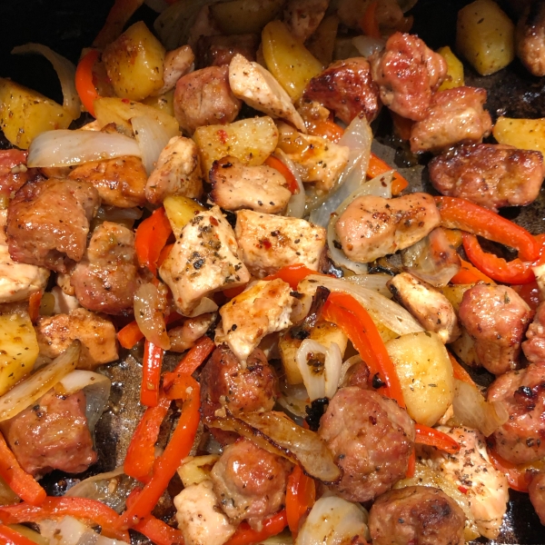 Hearty Roasted Chicken and Sausage