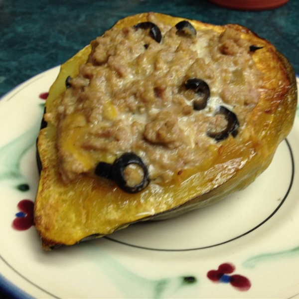 Turkey-Stuffed Acorn Squash