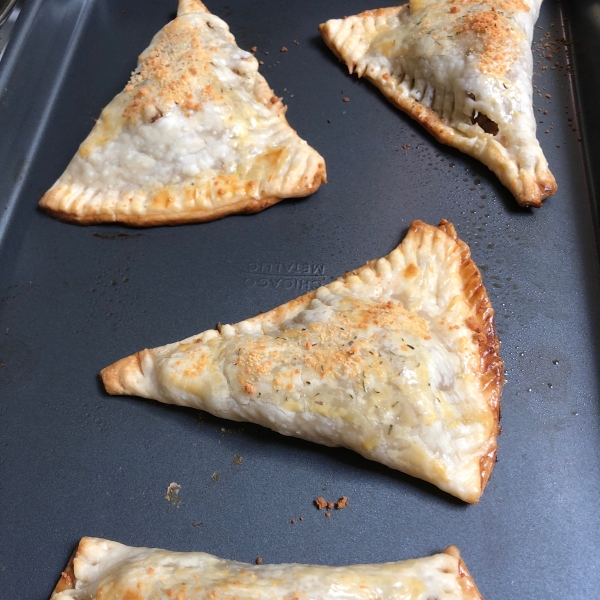 Sausage and Apple Pie in a Parmesan Thyme Crust