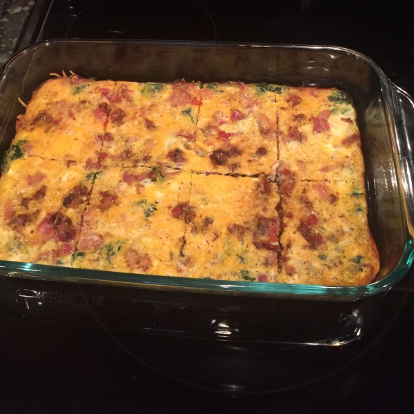 Spinach Bacon Egg Casserole
