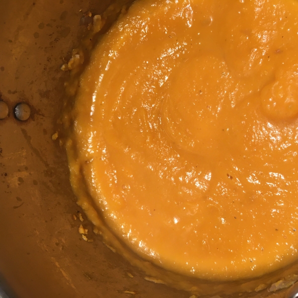 Roasted Pumpkin Soup with Apple and Ginger