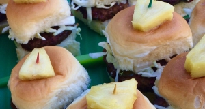 Hawaiian Beef Sliders with Pineapple Slaw