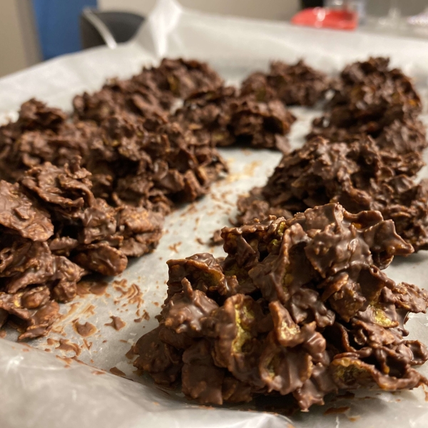 Chocolate Peanut Butter Cornflake Cookies