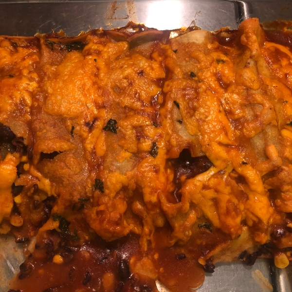 Black Bean and Rice Enchiladas