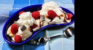 Banana Split with Raspberries