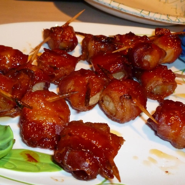 Bacon Water Chestnut Rolls