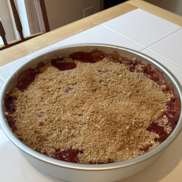 Rhubarb Strawberry Cake