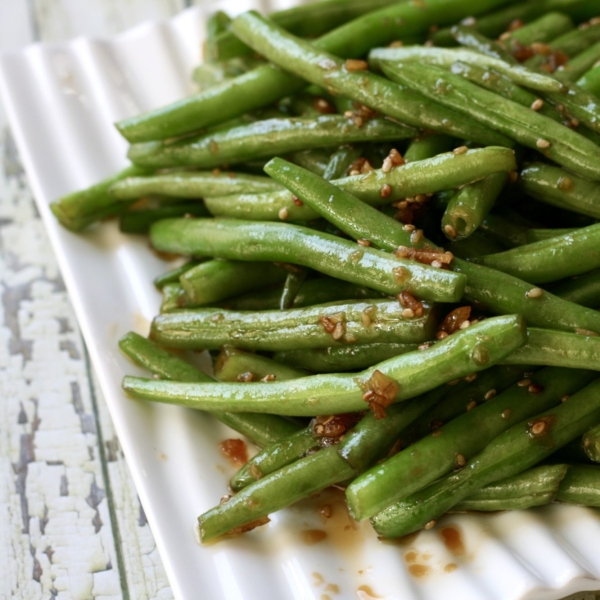 Spicy Garlic-Sesame Green Beans