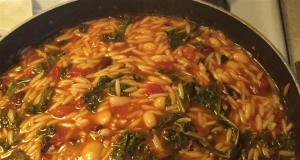 Tomato Orzo Soup with Kale