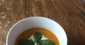 Chilled Carrot and Tomato-Mint Soup