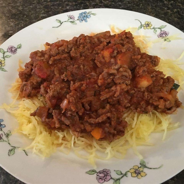 Spaghetti Squash with Paleo Meat Sauce
