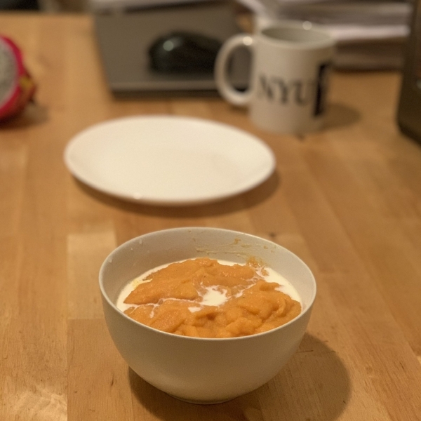 Carrot Soup with Potatoes and Cream