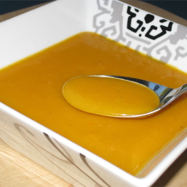 Carrot Soup with Potatoes and Cream