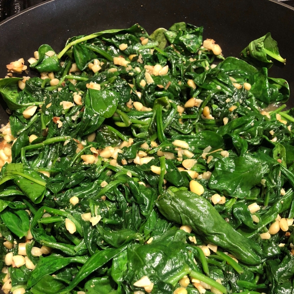 Spinach and Pine Nuts