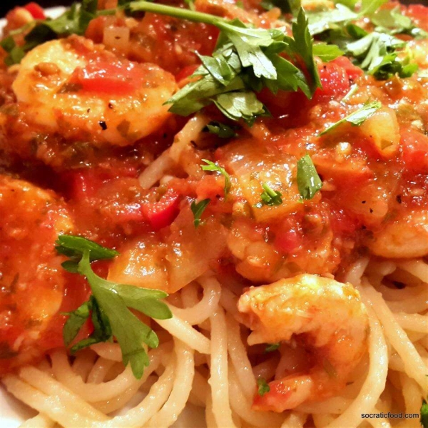 Shrimp Spaghetti with Tomato Sauce