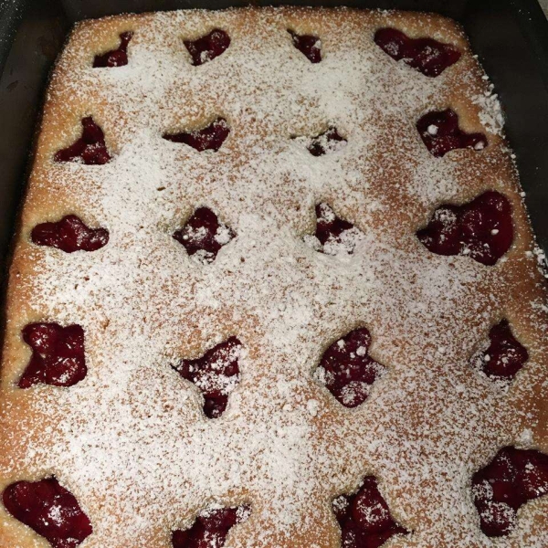 Cherry Glazed Sponge Cake