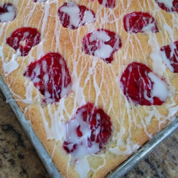 Cherry Glazed Sponge Cake