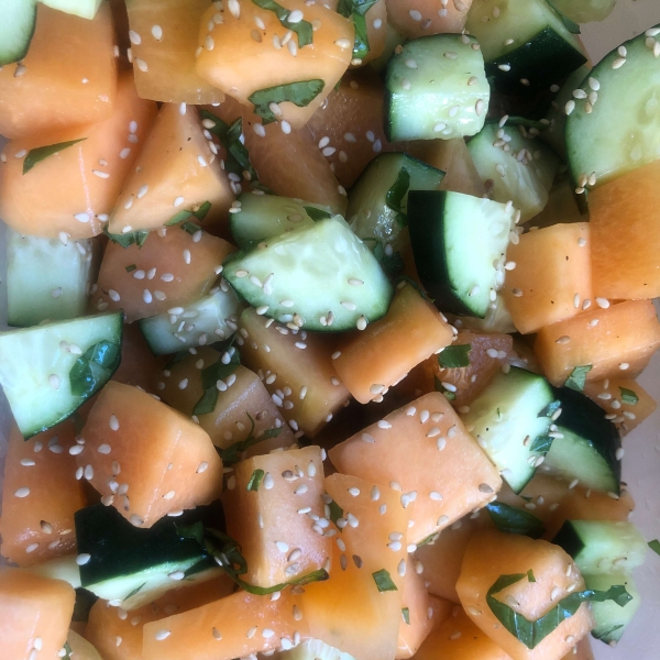 Cucumber and Cantaloupe Salad