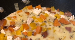 Green Curry Chicken with Yam in Coconut Milk