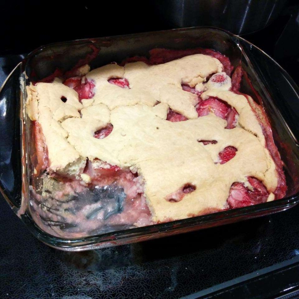 Strawberry Orange Rhubarb Cake