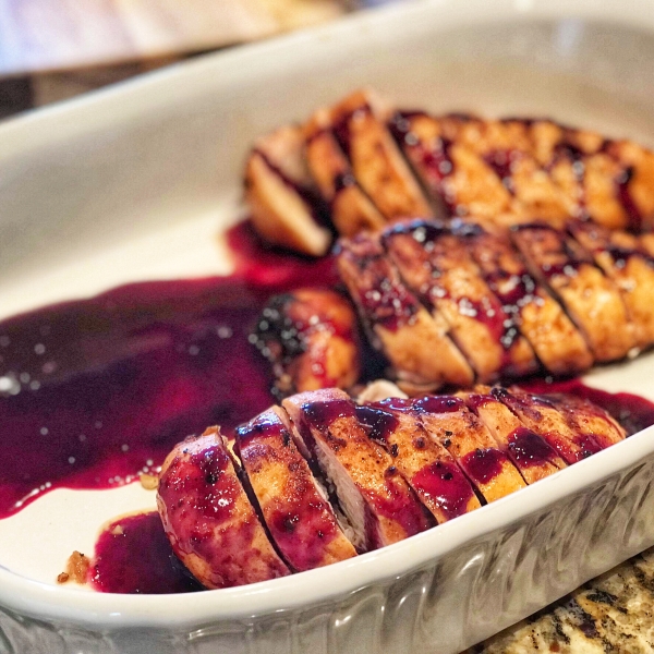 Red, White, and Blueberry Grilled Chicken