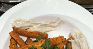 Air-Fried Carrots with Tahini-Lemon Sauce