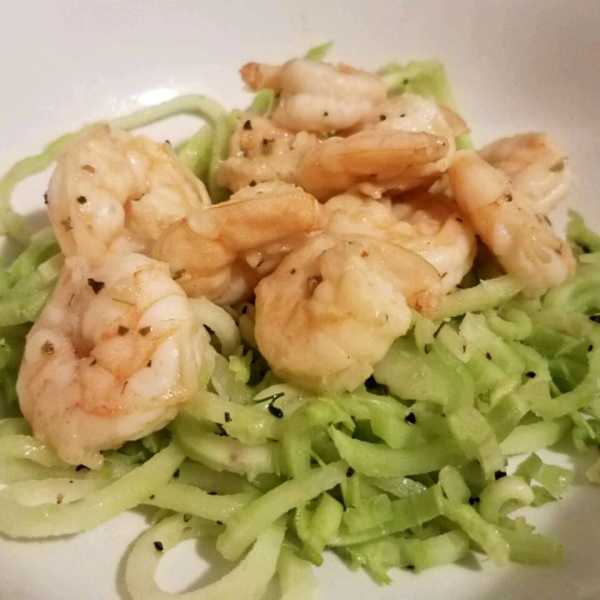 Keto Shrimp Scampi with Broccoli Noodles