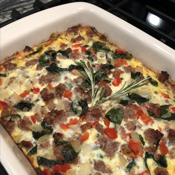 Holiday Sausage and Sweet Potato Breakfast Casserole