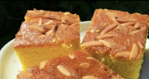 Sfoof (Lebanese Semolina Turmeric Cake)
