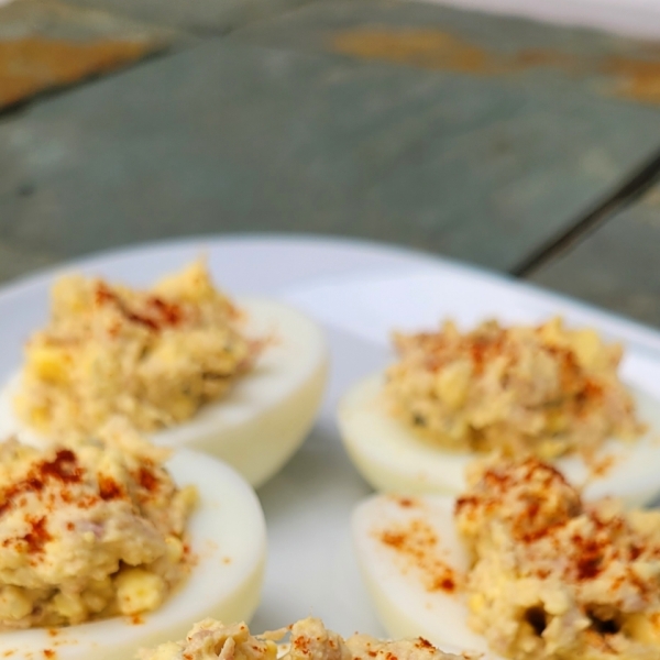 Tuna Stuffed Deviled Eggs