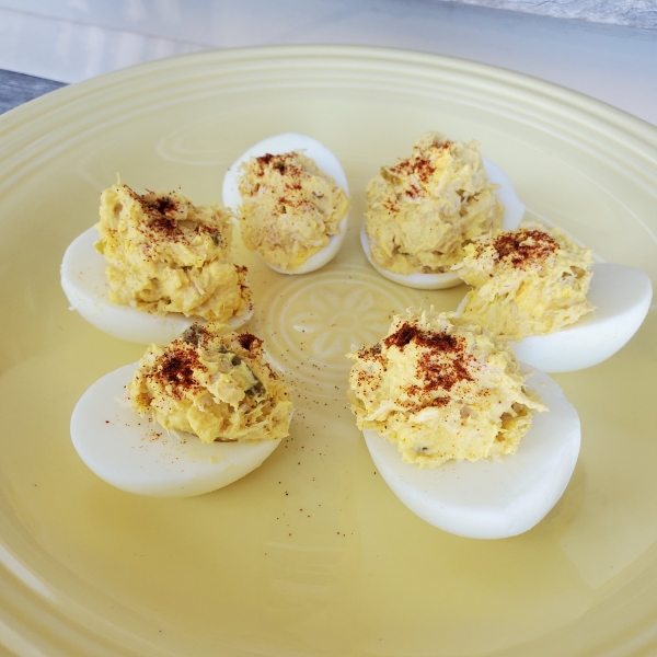 Tuna Stuffed Deviled Eggs