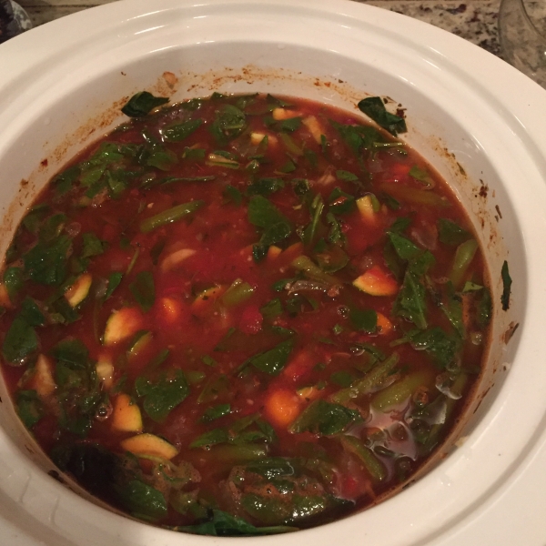 Slow Cooker Vegetarian Minestrone