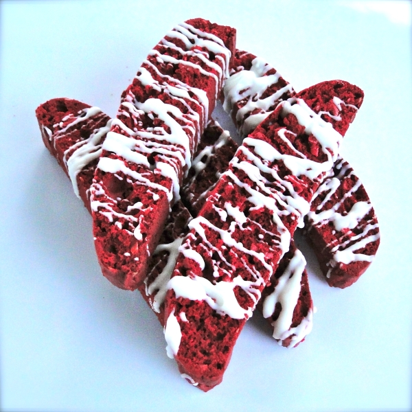 Red Velvet-Coconut Biscotti