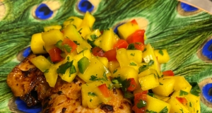 Broiled Chicken Thighs with Mango Salsa