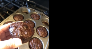 Flourless Double Chocolate Chip Zucchini Muffins