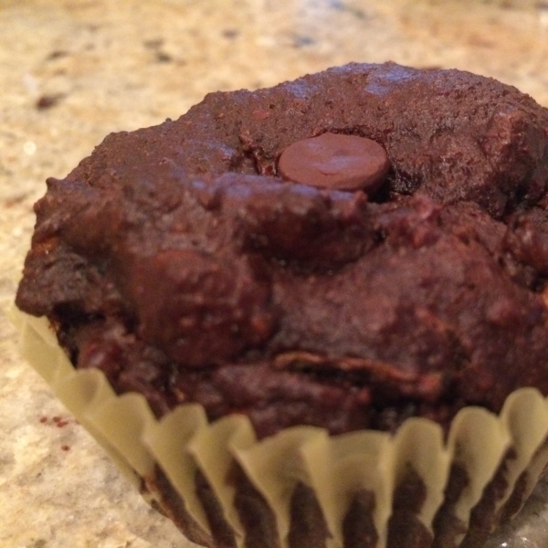 Flourless Double Chocolate Chip Zucchini Muffins