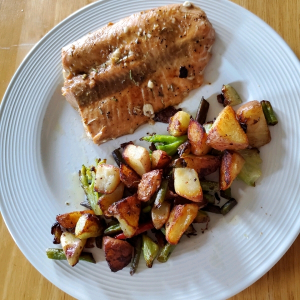 Roast Salmon With Balsamic Vinegar