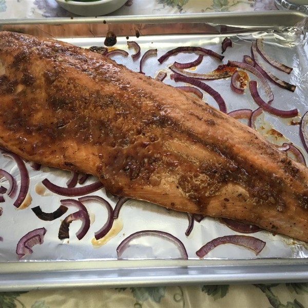 Roast Salmon With Balsamic Vinegar