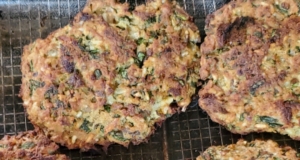 Baked Chicken Burgers with Mushrooms and Spinach