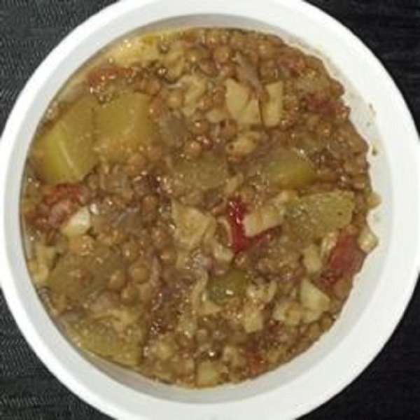 Green Lentil and Zucchini Soup