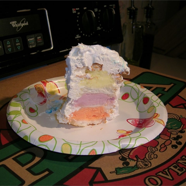 Rainbow Sherbet Cake