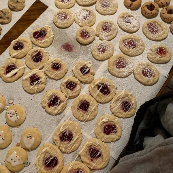 White Chocolate Raspberry Thumbprint Cookies