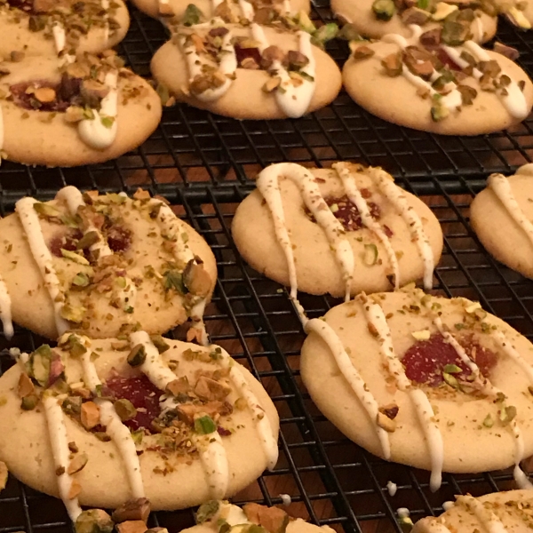 White Chocolate Raspberry Thumbprint Cookies